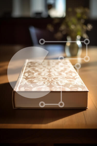 Intra Συλλεκτικό Ξύλινο Παζλ Plywood  4mm - Διακοσμητικό βιβλίο σε ξύλινο τραπέζι Σε Ξύλινο Κουτί - Διαστάσεις Puzzle: 10x10 cm – 25 κομμάτια