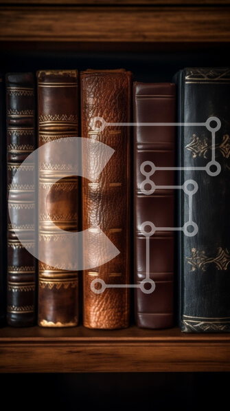 Intra Συλλεκτικό Ξύλινο Παζλ Plywood  4mm - Vintage δερματόδετα βιβλία στο ράφι Σε Ξύλινο Κουτί - Διαστάσεις Puzzle: 10x10 cm – 25 κομμάτια