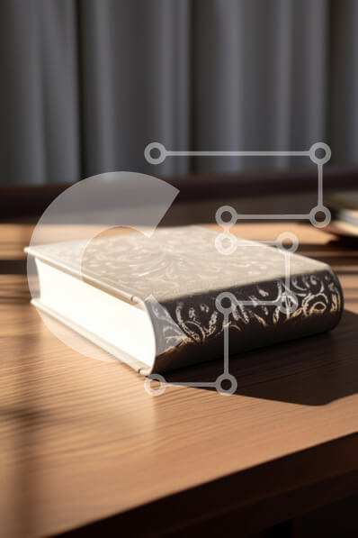 Intra Συλλεκτικό Ξύλινο Παζλ Plywood  4mm - Κομψό βιβλίο σε ξύλινο τραπέζι με φυσικό φως Σε Ξύλινο Κουτί - Διαστάσεις Puzzle: 10x10 cm – 25 κομμάτια