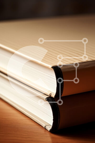 Intra Συλλεκτικό Ξύλινο Παζλ Plywood  4mm - Στοιβαγμένα βιβλία σε ξύλινη επιφάνεια Σε Ξύλινο Κουτί - Διαστάσεις: 10x10 cm – 25 κομμάτια