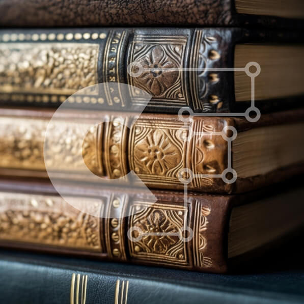 Intra Συλλεκτικό Ξύλινο Παζλ Plywood  4mm - Vintage δερματόδετα βιβλία Σε Ξύλινο Κουτί - Διαστάσεις: 10x10 cm – 25 κομμάτια