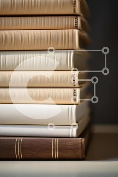 Intra Συλλεκτικό Ξύλινο Παζλ Plywood  4mm - Στοίβα από κομψά βιβλία σε ουδέτερους τόνους Σε Ξύλινο Κουτί - Διαστάσεις: 10x10 cm – 25 κομμάτια