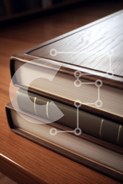 Intra Συλλεκτικό Ξύλινο Παζλ Plywood  4mm - Στοιβαγμένα βιβλία σε ξύλινο τραπέζι Σε Ξύλινο Κουτί - Διαστάσεις: 10x10 cm – 25 κομμάτια