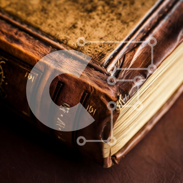 Intra Συλλεκτικό Ξύλινο Παζλ Plywood  4mm - Κοντινό πλάνο ενός βιβλίου αντίκες Σε Ξύλινο Κουτί - Διαστάσεις: 10x10 cm – 25 κομμάτια