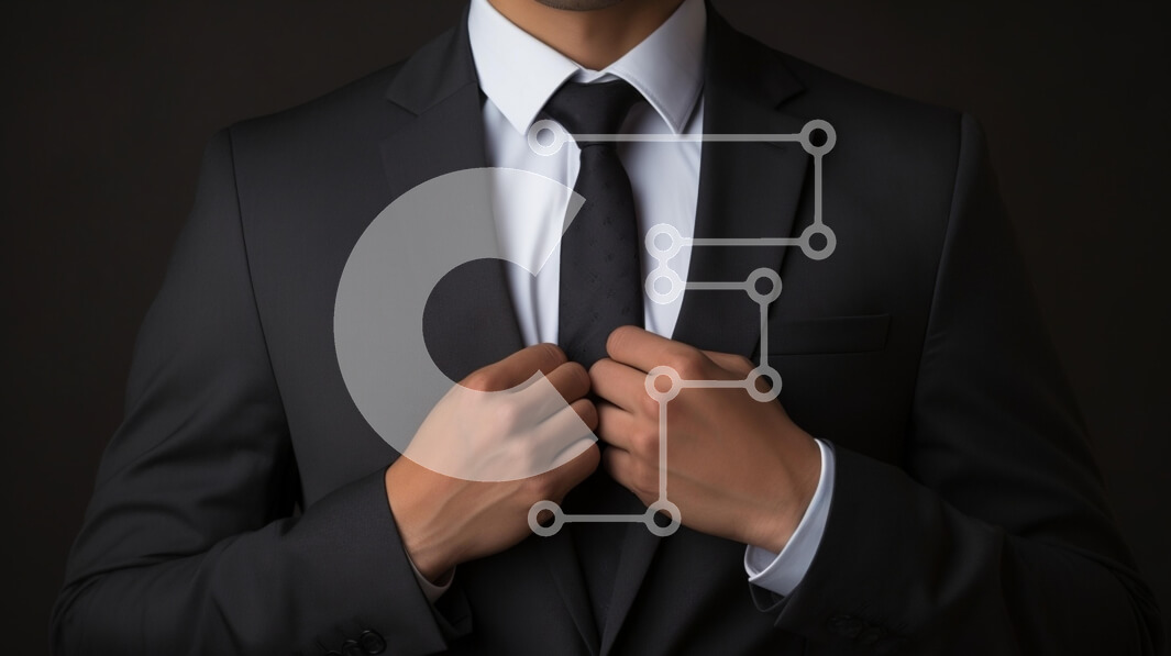 Intra Συλλεκτικό Ξύλινο Παζλ Plywood  4mm - Άνδρας που ρυθμίζει τη γραβάτα με επίσημη ενδυμασία Σε Ξύλινο Κουτί - Διαστάσεις Puzzle: 10x10 cm – 25 κομμάτια