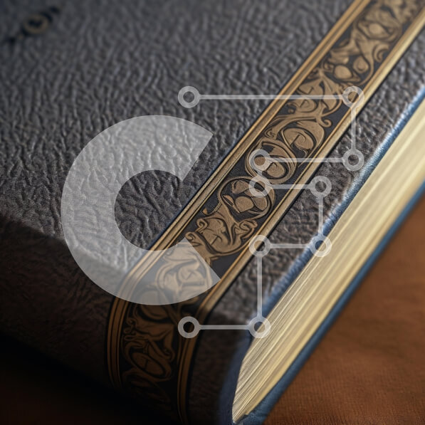 Intra Συλλεκτικό Ξύλινο Παζλ Plywood  4mm - Κοντινό πλάνο ενός περίτεχνου βιβλίου Σε Ξύλινο Κουτί - Διαστάσεις: 10x10 cm – 25 κομμάτια