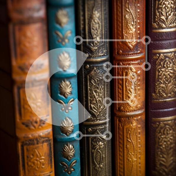 Intra Συλλεκτικό Ξύλινο Παζλ Plywood  4mm - Κοντινό πλάνο περίτεχνων ράχων βιβλίων Σε Ξύλινο Κουτί - Διαστάσεις: 10x10 cm – 25 κομμάτια