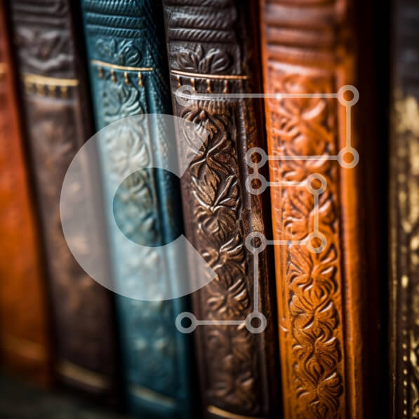 Intra Συλλεκτικό Ξύλινο Παζλ Plywood  4mm - Vintage δερματόδετα βιβλία με περίπλοκα σχέδια Σε Ξύλινο Κουτί - Διαστάσεις: 10x10 cm – 25 κομμάτια