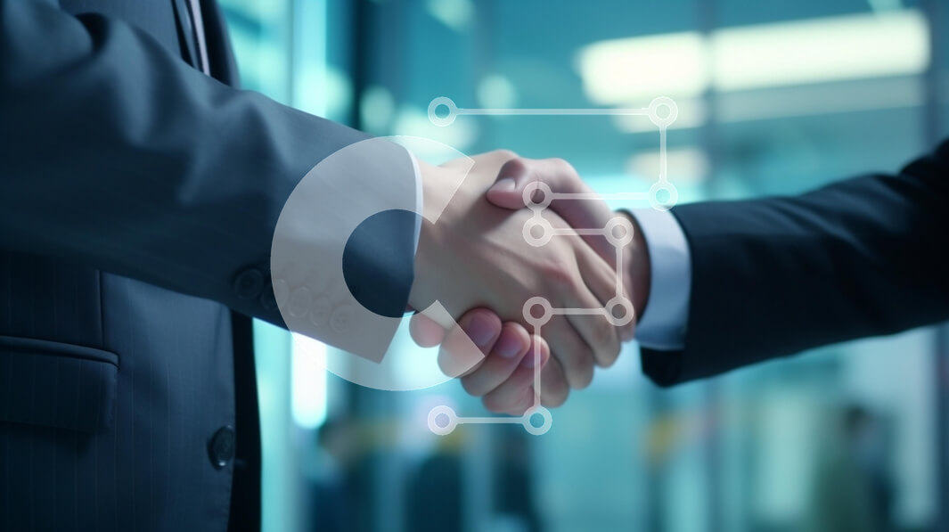 Intra Συλλεκτικό Ξύλινο Παζλ Plywood  4mm - Επιχειρηματική χειραψία μεταξύ δύο επαγγελματιών Σε Ξύλινο Κουτί - Διαστάσεις Puzzle: 10x10 cm – 25 κομμάτια