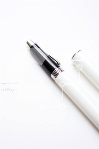 Intra Συλλεκτικό Ξύλινο Παζλ Plywood  4mm - Κομψό ασπρόμαυρο στυλό σε χαρτί Σε Ξύλινο Κουτί - Διαστάσεις: 10x10 cm – 25 κομμάτια