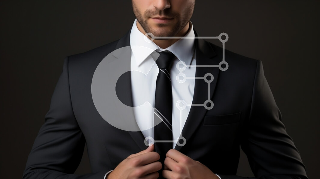 Intra Συλλεκτικό Ξύλινο Παζλ Plywood  4mm - Άνδρας με μαύρο κοστούμι που ρυθμίζει το σακάκι του Σε Ξύλινο Κουτί - Διαστάσεις Puzzle: 10x10 cm – 25 κομμάτια