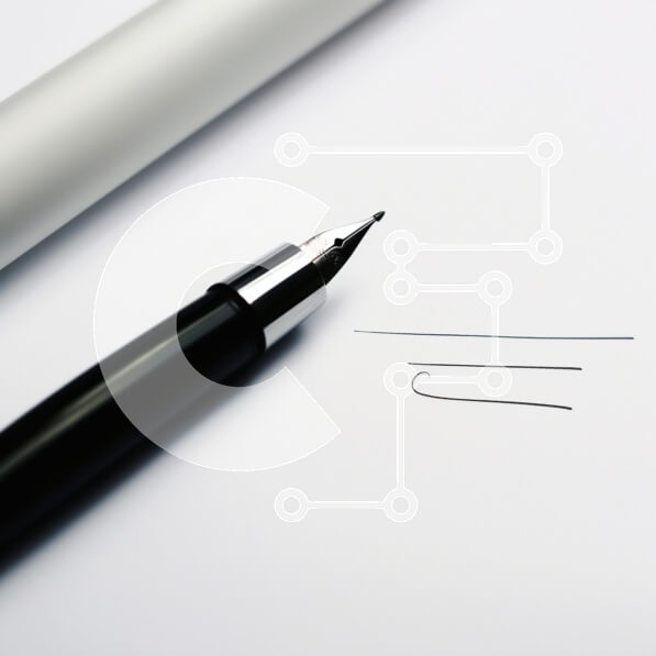 Intra Συλλεκτικό Ξύλινο Παζλ Plywood  4mm - Κοντινό πλάνο ενός μαύρου στυλό σε λευκό χαρτί Σε Ξύλινο Κουτί - Διαστάσεις: 10x10 cm – 25 κομμάτια