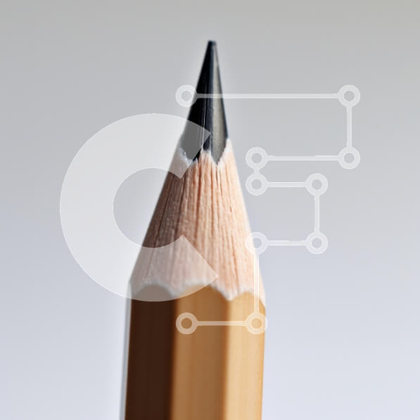 Intra Συλλεκτικό Ξύλινο Παζλ Plywood  4mm - Κοντινό πλάνο ενός ακονισμένου μολυβιού Σε Ξύλινο Κουτί - Διαστάσεις: 10x10 cm – 25 κομμάτια