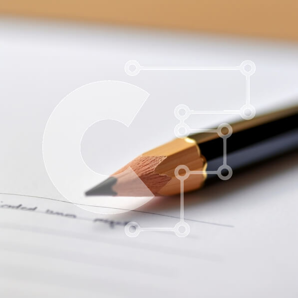 Intra Συλλεκτικό Ξύλινο Παζλ Plywood  4mm - Κοντινό πλάνο ενός μολυβιού σε χαρτί Σε Ξύλινο Κουτί - Διαστάσεις: 10x10 cm – 25 κομμάτια