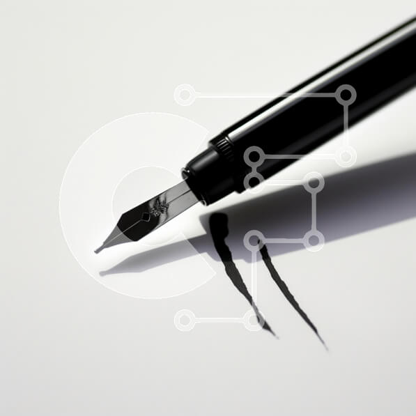 Intra Συλλεκτικό Ξύλινο Παζλ Plywood  4mm - Μαύρο στυλό με σταγονίδια μελανιού Σε Ξύλινο Κουτί - Διαστάσεις: 10x10 cm – 25 κομμάτια