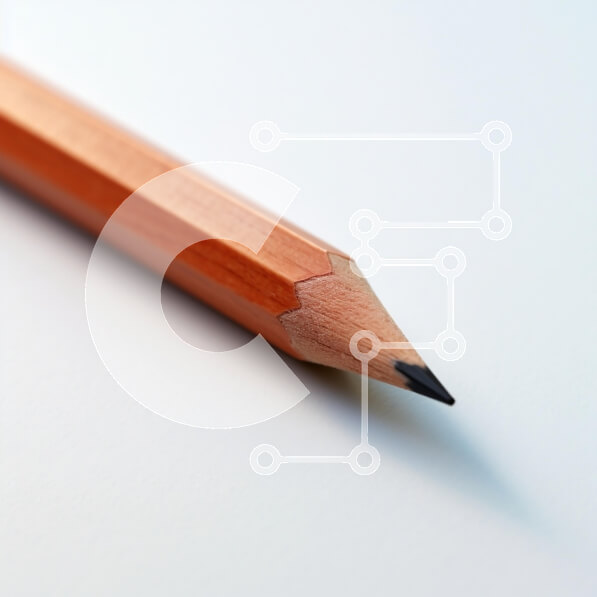 Intra Συλλεκτικό Ξύλινο Παζλ Plywood  4mm - Κοντινό πλάνο ενός ακονισμένου μολυβιού σε λευκό φόντο Σε Ξύλινο Κουτί - Διαστάσεις: 10x10 cm – 25 κομμάτια