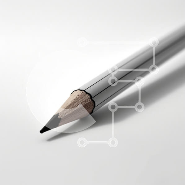 Intra Συλλεκτικό Ξύλινο Παζλ Plywood  4mm - Στυλιζαρισμένο μολύβι σε άσπρο φόντο Σε Ξύλινο Κουτί - Διαστάσεις: 10x10 cm – 25 κομμάτια