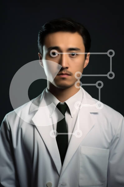 Intra Συλλεκτικό Ξύλινο Παζλ Plywood  4mm - Επαγγελματίας Ιατρός σε Lab Coat Σε Ξύλινο Κουτί - Διαστάσεις Puzzle: 10x10 cm – 25 κομμάτια