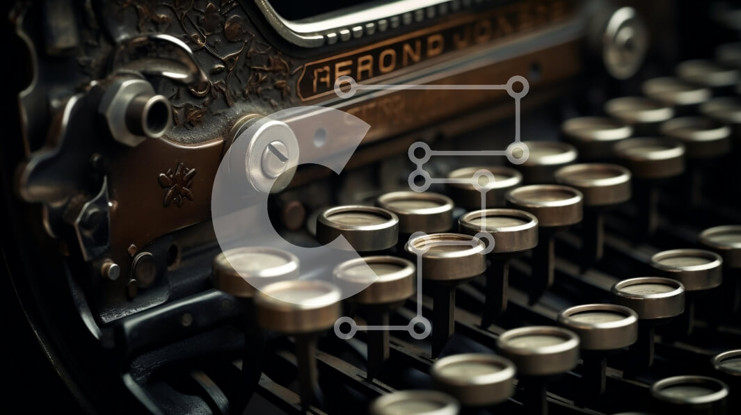 Intra Συλλεκτικό Ξύλινο Παζλ Plywood  4mm - Κοντινό πλάνο μιας αντίκας γραφομηχανής Σε Ξύλινο Κουτί - Διαστάσεις Puzzle: 10x10 cm – 25 κομμάτια