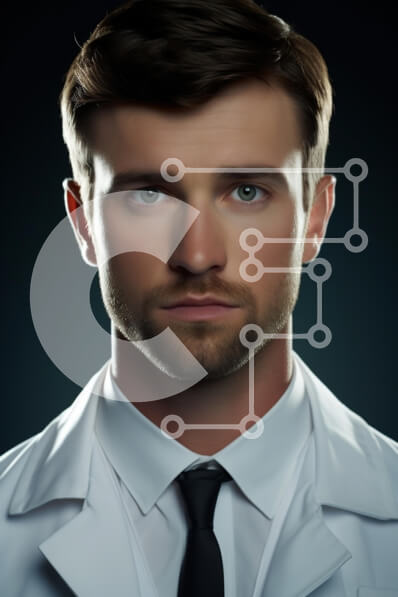 Intra Συλλεκτικό Ξύλινο Παζλ Plywood  4mm - Πορτρέτο αρσενικού γιατρού Σε Ξύλινο Κουτί - Διαστάσεις Puzzle: 10x10 cm – 25 κομμάτια