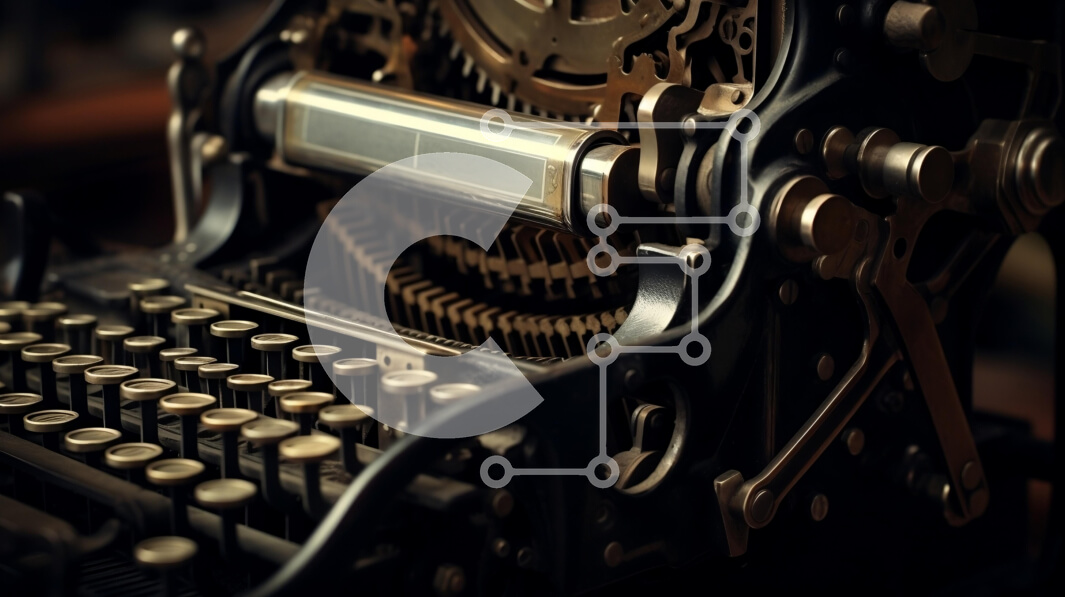 Intra Συλλεκτικό Ξύλινο Παζλ Plywood  4mm - Vintage γραφομηχανή με περίπλοκους μηχανισμούς Σε Ξύλινο Κουτί - Διαστάσεις Puzzle: 10x10 cm – 25 κομμάτια