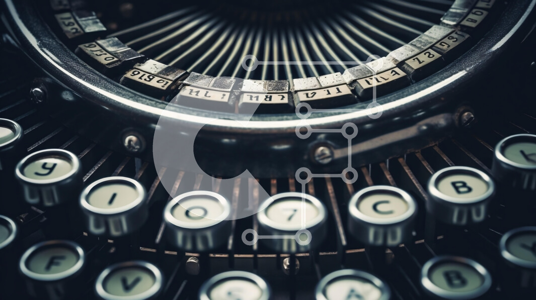 Intra Συλλεκτικό Ξύλινο Παζλ Plywood  4mm - Κοντινή όψη μιας vintage γραφομηχανής Σε Ξύλινο Κουτί - Διαστάσεις: 10x10 cm – 25 κομμάτια