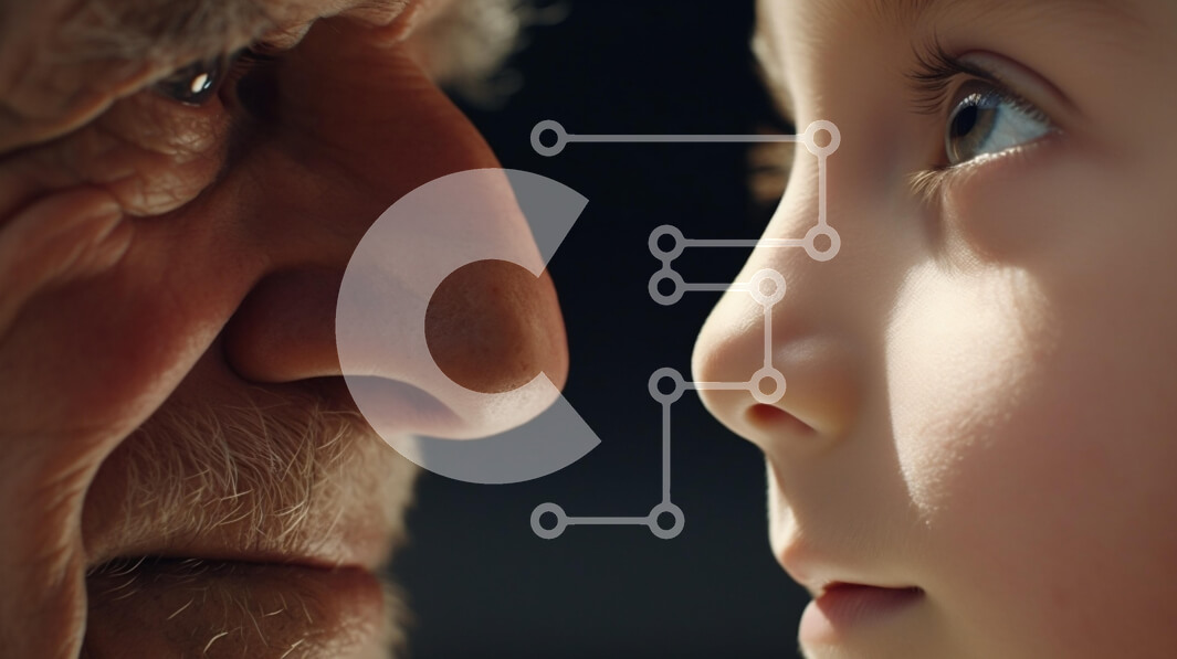 Intra Συλλεκτικό Ξύλινο Παζλ Plywood  4mm - Σύνδεση γενεών μεταξύ ηλικιωμένου άνδρα και παιδιού Σε Ξύλινο Κουτί - Διαστάσεις Puzzle: 10x10 cm – 25 κομμάτια