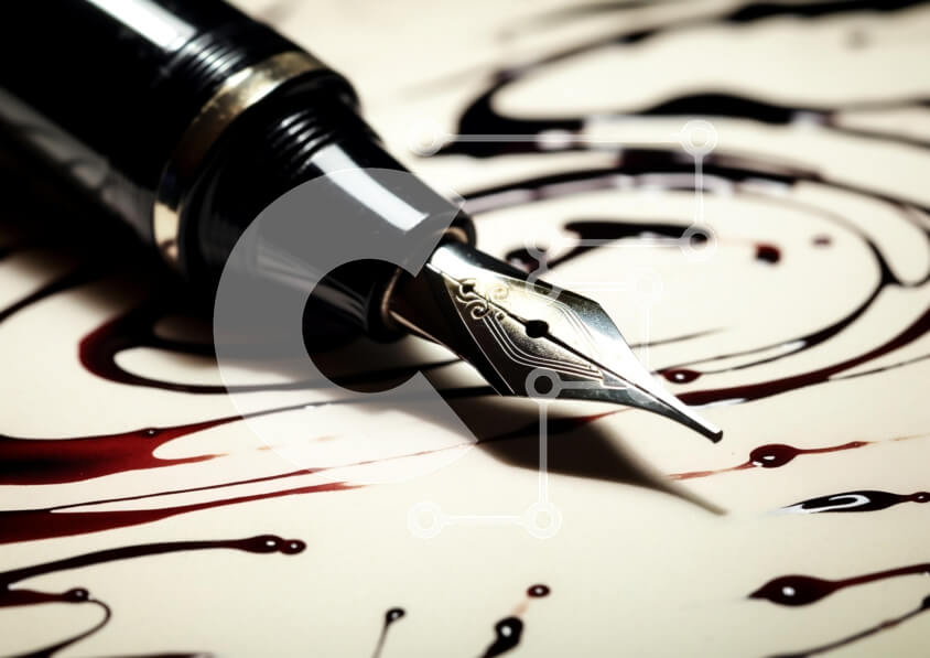 Intra Συλλεκτικό Ξύλινο Παζλ Plywood  4mm - Στυλό σε χαρτί στροβιλισμένο με μελάνι Σε Ξύλινο Κουτί - Διαστάσεις Puzzle: 10x10 cm – 25 κομμάτια