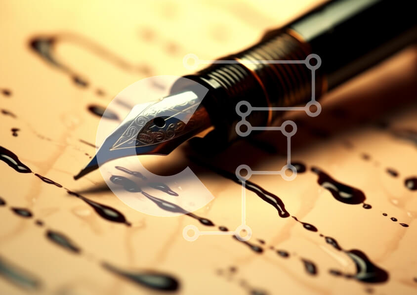 Intra Συλλεκτικό Ξύλινο Παζλ Plywood  4mm - Κομψό στυλό και μελάνι σε χαρτί Σε Ξύλινο Κουτί - Διαστάσεις Puzzle: 10x10 cm – 25 κομμάτια