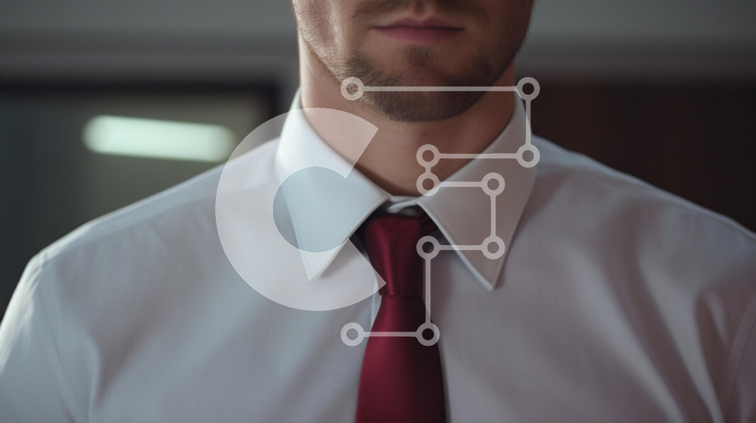 Intra Συλλεκτικό Ξύλινο Παζλ Plywood  4mm - Κοντινό πλάνο επίσημης ενδυμασίας με κόκκινη γραβάτα Σε Ξύλινο Κουτί - Διαστάσεις Puzzle: 10x10 cm – 25 κομμάτια