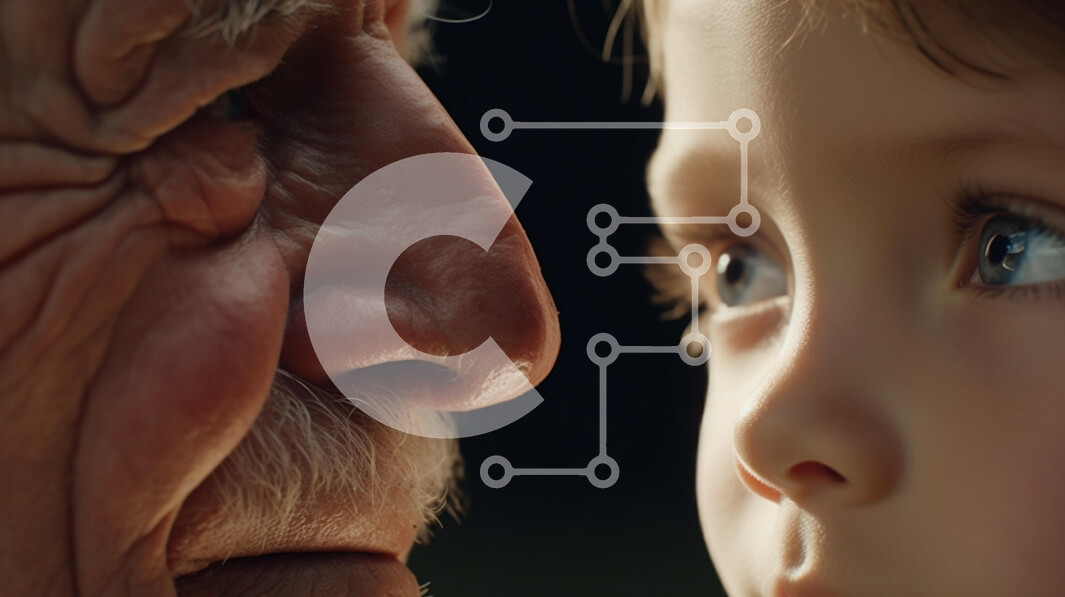 Intra Συλλεκτικό Ξύλινο Παζλ Plywood  4mm - Η οικεία στιγμή μεταξύ των γενεών Σε Ξύλινο Κουτί - Διαστάσεις Puzzle: 10x10 cm – 25 κομμάτια