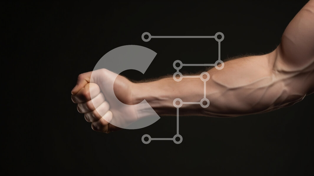 Intra Συλλεκτικό Ξύλινο Παζλ Plywood  4mm - Σφιγμένη γροθιά ενός μυϊκού βραχίονα Σε Ξύλινο Κουτί - Διαστάσεις Puzzle: 10x10 cm – 25 κομμάτια