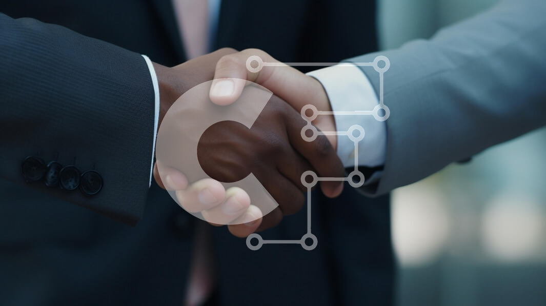 Intra Συλλεκτικό Ξύλινο Παζλ Plywood  4mm - Χειραψία μεταξύ δύο επαγγελματιών επιχειρήσεων Σε Ξύλινο Κουτί - Διαστάσεις Puzzle: 10x10 cm – 25 κομμάτια