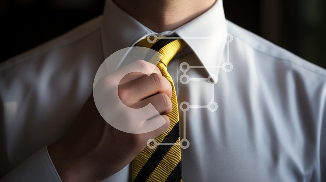 Intra Συλλεκτικό Ξύλινο Παζλ Plywood  4mm - Ρύθμιση γραβάτας σε επαγγελματικό περιβάλλον Σε Ξύλινο Κουτί - Διαστάσεις Puzzle: 10x10 cm – 25 κομμάτια