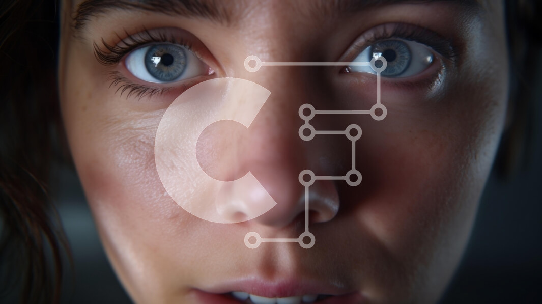 Σετ των 2 Intra Συλλεκτικό Ξύλινο Παζλ Plywood  4mm - Κοντινό πλάνο του προσώπου ενός ατόμου με μπλε μάτια Σε Ξύλινο Κουτί - Διαστάσεις: 10x10 cm – 25 κομμάτια