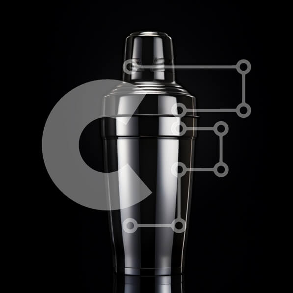 Intra Συλλεκτικό Ξύλινο Παζλ Plywood  4mm - Κομψό σέικερ για κοκτέιλ Σε Ξύλινο Κουτί - Διαστάσεις: 10x10 cm – 25 κομμάτια