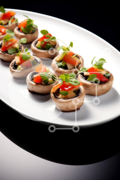 Σετ των 2 Intra Συλλεκτικό Ξύλινο Παζλ Plywood  4mm - Μανιτάρια γεμιστά με λαχανικά Σε Ξύλινο Κουτί - Διαστάσεις: 10x10 cm – 25 κομμάτια