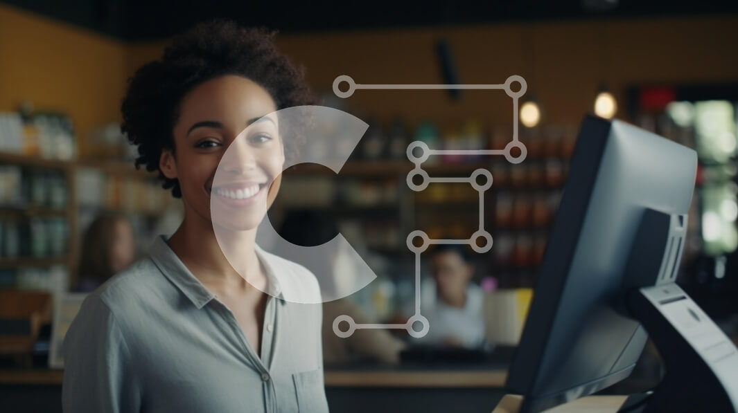 Intra Συλλεκτικό Ξύλινο Παζλ Plywood  4mm - Χαμογελαστός Barista σε ένα καφέ Σε Ξύλινο Κουτί - Διαστάσεις Puzzle: 10x10 cm – 25 κομμάτια