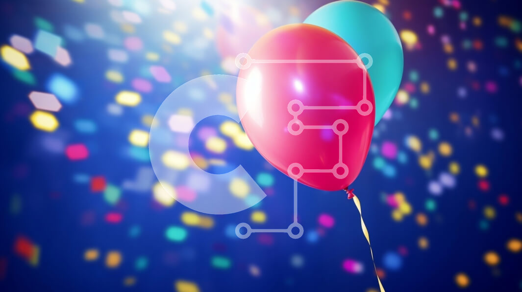 Intra Συλλεκτικό Ξύλινο Παζλ Plywood  4mm - Πολύχρωμα μπαλόνια με φόντο κομφετί Σε Ξύλινο Κουτί - Διαστάσεις: 10x10 cm – 25 κομμάτια