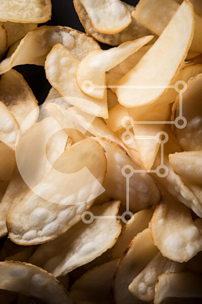 Σετ των 2 Intra Συλλεκτικό Ξύλινο Παζλ Plywood  4mm - Κοντινό πλάνο με τραγανά πατατάκια Σε Ξύλινο Κουτί - Διαστάσεις: 10x10 cm – 25 κομμάτια