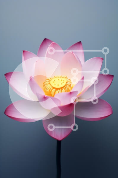 Σετ των 2 Intra Συλλεκτικό Ξύλινο Παζλ Plywood  4mm - Λουλούδι Lotus με γαλήνιο φόντο Σε Ξύλινο Κουτί - Διαστάσεις: 10x10 cm – 25 κομμάτια