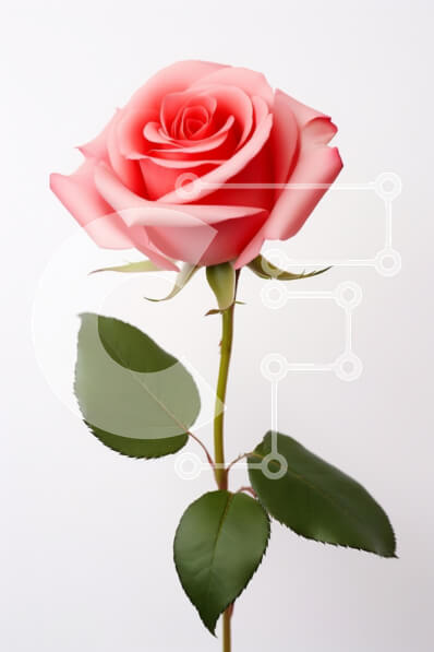 Intra Συλλεκτικό Ξύλινο Παζλ Plywood  4mm - Κομψό ροζ τριαντάφυλλο Σε Ξύλινο Κουτί - Διαστάσεις Puzzle: 10x10 cm – 25 κομμάτια