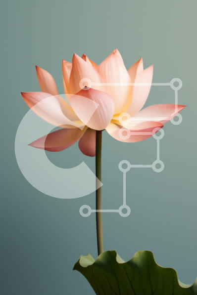 Σετ των 2 Intra Συλλεκτικό Ξύλινο Παζλ Plywood  4mm - Όμορφο λουλούδι Lotus σε παστέλ φόντο Σε Ξύλινο Κουτί - Διαστάσεις: 10x10 cm – 25 κομμάτια