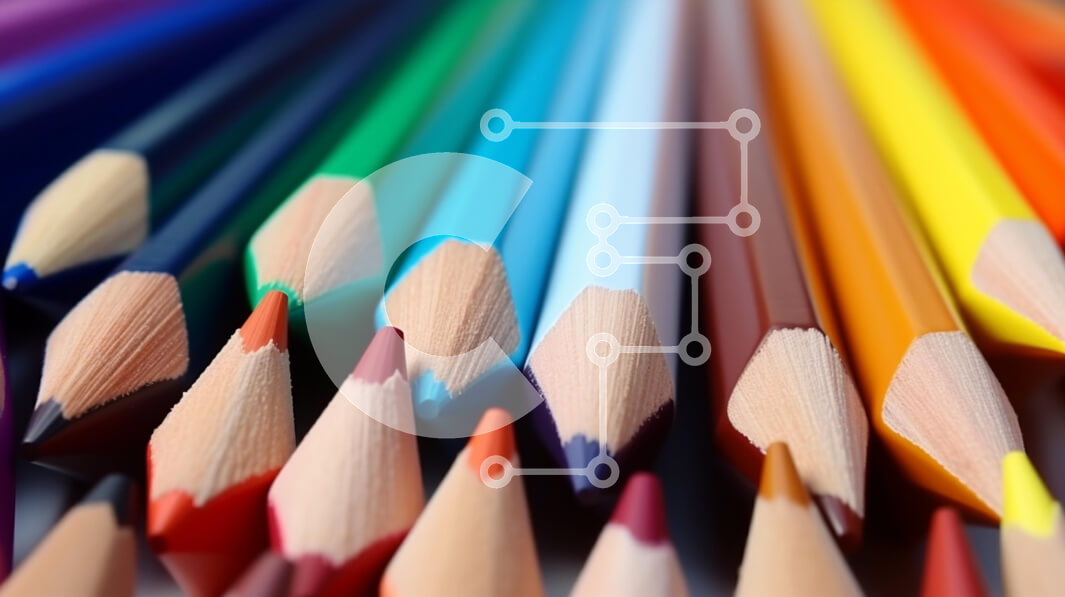 Intra Συλλεκτικό Ξύλινο Παζλ Plywood  4mm - Πολύχρωμα μολύβια διατεταγμένα σε φάσμα Σε Ξύλινο Κουτί - Διαστάσεις Puzzle: 10x10 cm – 25 κομμάτια