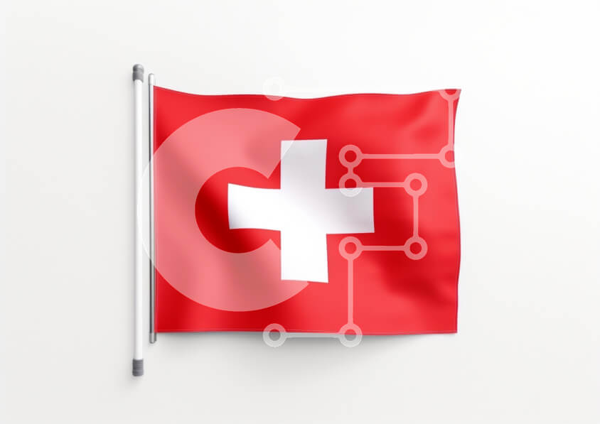 Intra Συλλεκτικό Ξύλινο Παζλ Plywood  4mm - Ελβετική σημαία κυματίζει Σε Ξύλινο Κουτί - Διαστάσεις Puzzle: 10x10 cm – 25 κομμάτια