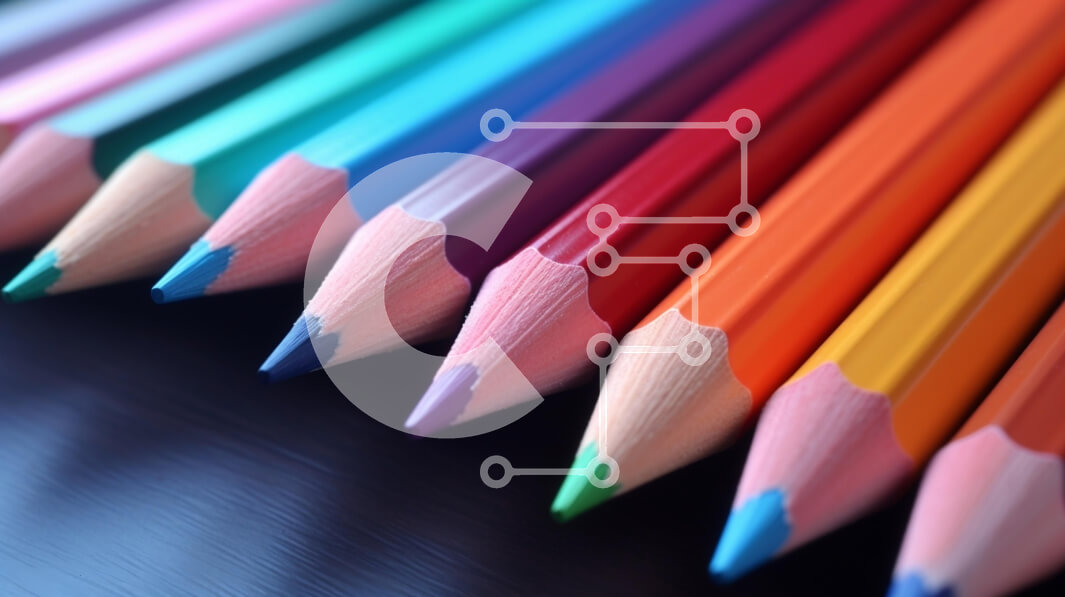 Intra Συλλεκτικό Ξύλινο Παζλ Plywood  4mm - Σύνθεση με ζωηρά χρωματιστά μολύβια Σε Ξύλινο Κουτί - Διαστάσεις Puzzle: 10x10 cm – 25 κομμάτια