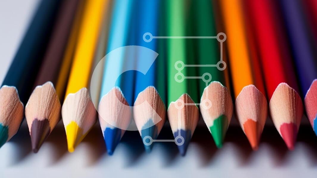 Intra Συλλεκτικό Ξύλινο Παζλ Plywood  4mm - Πολύχρωμα μολύβια τοποθετημένα σε μια ζωντανή κλίση Σε Ξύλινο Κουτί - Διαστάσεις Puzzle: 10x10 cm – 25 κομμάτια