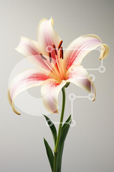 Σετ των 2 Intra Συλλεκτικό Ξύλινο Παζλ Plywood  4mm - Όμορφο λουλούδι κρίνου Σε Ξύλινο Κουτί - Διαστάσεις: 10x10 cm – 25 κομμάτια