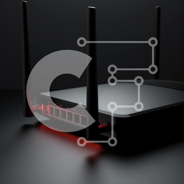 Intra Συλλεκτικό Ξύλινο Παζλ Plywood  4mm - Κομψό μαύρο δρομολογητή με κόκκινα φώτα Σε Ξύλινο Κουτί - Διαστάσεις Puzzle: 10x10 cm – 25 κομμάτια