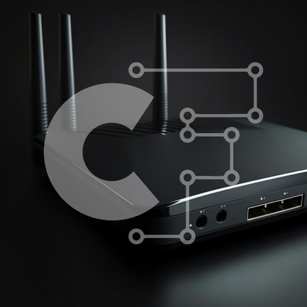 Intra Συλλεκτικό Ξύλινο Παζλ Plywood  4mm - Σύγχρονος μαύρος ασύρματος δρομολογητής Σε Ξύλινο Κουτί - Διαστάσεις Puzzle: 10x10 cm – 25 κομμάτια